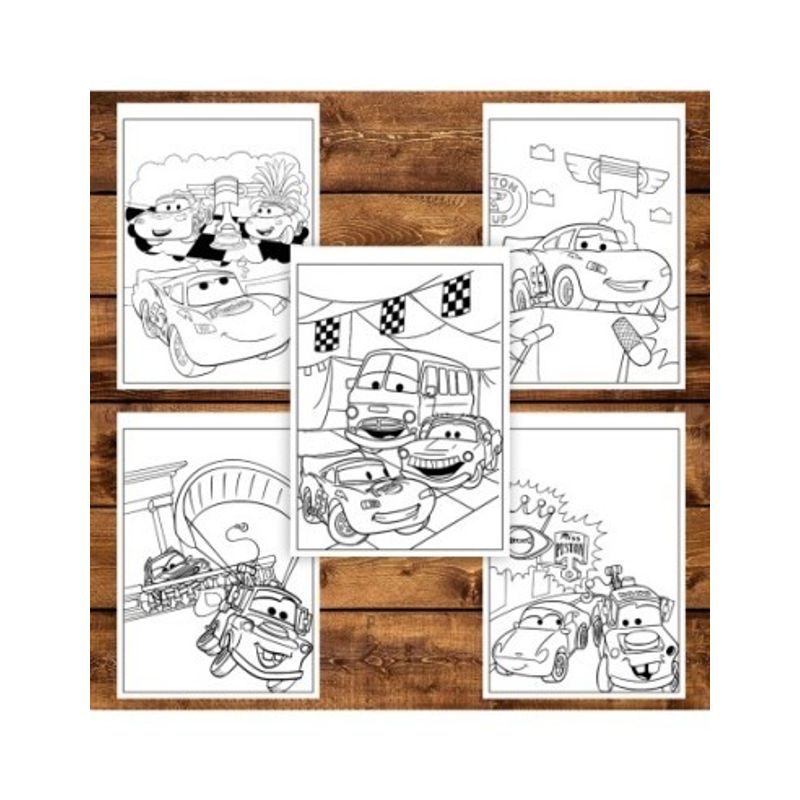 Carti si Birotica - Carti - Carti pentru copii - Carti de colorat - Carte de colorat pentru copii , 50 de ilustratii Cars, 106 pagini, A5 - Infinity.ro