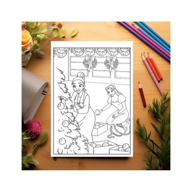 Carti si Birotica - Carti - Carti pentru copii - Carti de colorat - Carte de colorat pentru copii , 50 de ilustratii Craciun ca in Povesti, 106 pagini, A5 - Infinity.ro