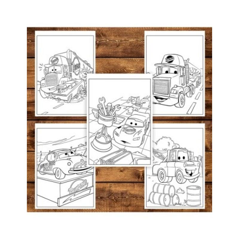 Carti si Birotica - Carti - Carti pentru copii - Carti de colorat - Carte de colorat pentru copii , 50 de ilustratii Cars, 106 pagini, A5 - Infinity.ro