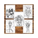Carti si Birotica - Carti - Carti pentru copii - Carti de colorat - Carte de colorat pentru copii , 50 de ilustratii Deadpool, 106 pagini, A5 - Infinity.ro