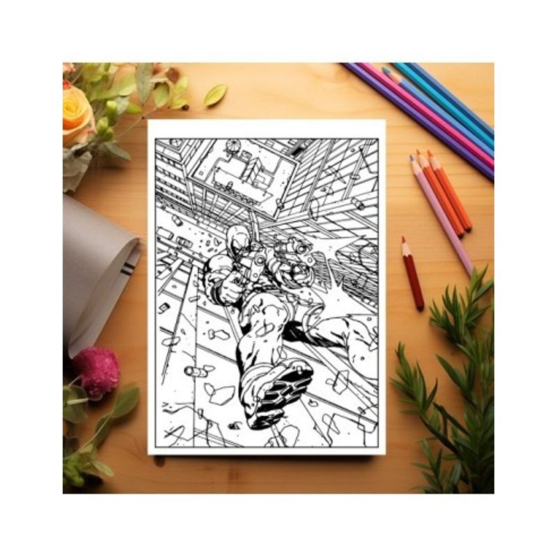 Carti si Birotica - Carti - Carti pentru copii - Carti de colorat - Carte de colorat pentru copii , 50 de ilustratii Deadpool, 106 pagini, A5 - Infinity.ro