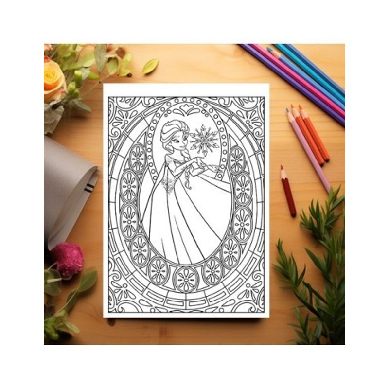 Carti si Birotica - Carti - Carti pentru copii - Carti de colorat - Carte de colorat pentru copii , 50 de ilustratii Frozen, 106 pagini, A5 - Infinity.ro