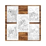Carti si Birotica - Carti - Carti pentru copii - Carti de colorat - Carte de colorat pentru copii , 50 de ilustratii Lumea Unicornilor, 106 pagini, A5 - Infinity.ro
