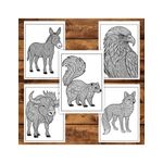 Carti si Birotica - Carti - Carti pentru copii - Carti de colorat - Carte de colorat pentru copii , 50 de ilustratii Mandale cu Animale Salbatice, 106 pagini, A5 - Infinity.ro