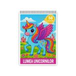 Carti si Birotica - Carti - Carti pentru copii - Carti de colorat - Carte de colorat pentru copii , 50 de ilustratii Lumea Unicornilor, 106 pagini, A5 - Infinity.ro