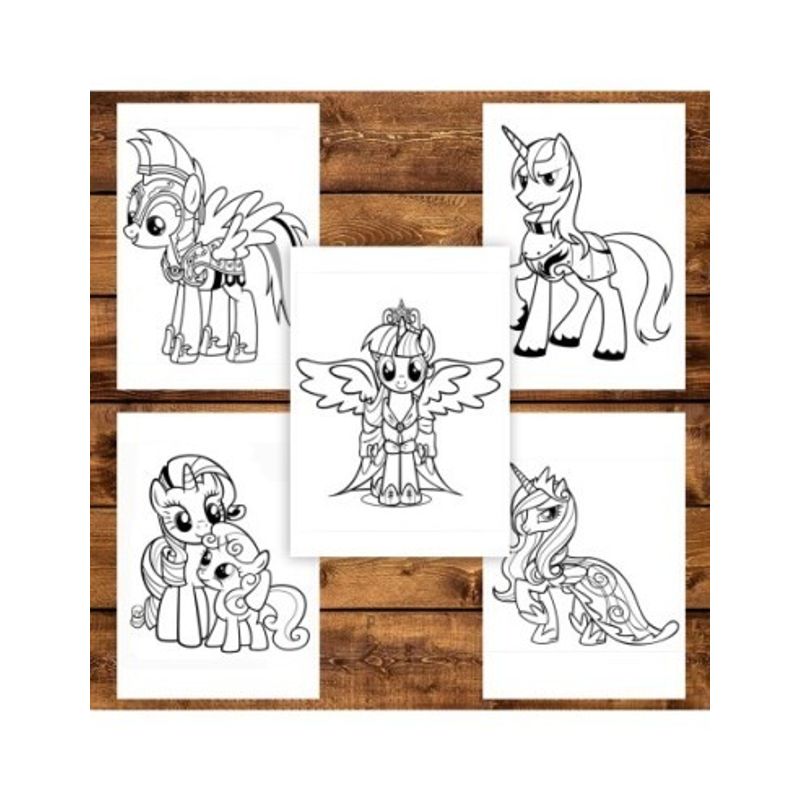 Carti si Birotica - Carti - Carti pentru copii - Carti de colorat - Carte de colorat pentru copii , 50 de ilustratii My Little Pony - Volumul II, 106 pagini, A5 - Infinity.ro