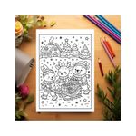 Carti si Birotica - Carti - Carti pentru copii - Carti de colorat - Carte de colorat pentru copii , 50 de ilustratii Noaptea de Craciun - Volumul I, 106 pagini, A5 - Infinity.ro