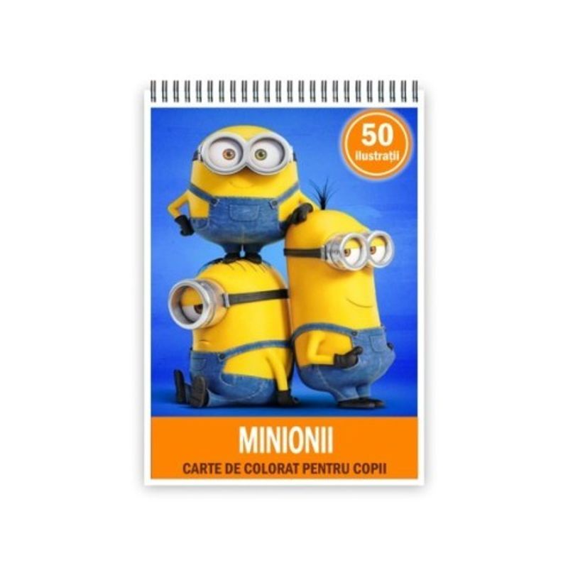 Carti si Birotica - Carti - Carti pentru copii - Carti de colorat - Carte de colorat pentru copii , 50 de ilustratii Minionii, 106 pagini, A5 - Infinity.ro