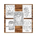 Carti si Birotica - Carti - Carti pentru copii - Carti de colorat - Carte de colorat pentru copii , 50 de ilustratii Minionii, 106 pagini, A5 - Infinity.ro