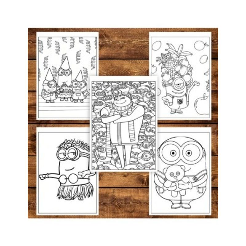 Carti si Birotica - Carti - Carti pentru copii - Carti de colorat - Carte de colorat pentru copii , 50 de ilustratii Minionii, 106 pagini, A5 - Infinity.ro