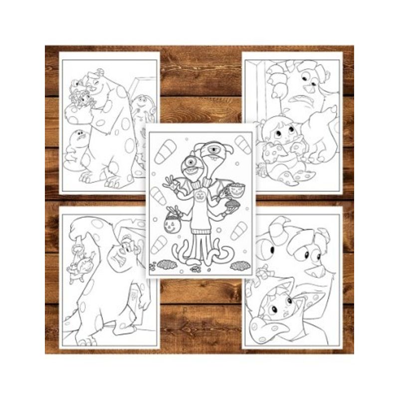 Carti si Birotica - Carti - Carti pentru copii - Carti de colorat - Carte de colorat pentru copii , 50 de ilustratii Monster INC, 106 pagini, A5 - Infinity.ro