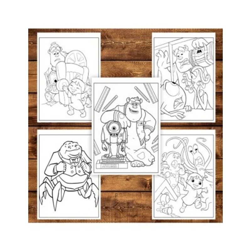 Carti si Birotica - Carti - Carti pentru copii - Carti de colorat - Carte de colorat pentru copii , 50 de ilustratii Monster INC, 106 pagini, A5 - Infinity.ro
