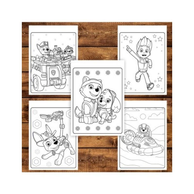 Carti si Birotica - Carti - Carti pentru copii - Carti de colorat - Carte de colorat pentru copii , 50 de ilustratii Paw Patrol - Volumul II, 106 pagini, A5 - Infinity.ro