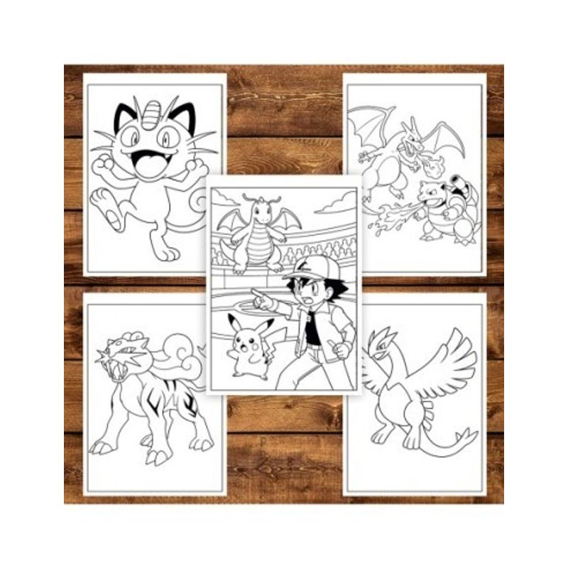 Carti si Birotica - Carti - Carti pentru copii - Carti de colorat - Carte de colorat pentru copii , 50 de ilustratii Pokemon - Volumul III, 106 pagini, A5 - Infinity.ro