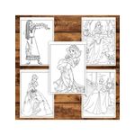 Carti si Birotica - Carti - Carti pentru copii - Carti de colorat - Carte de colorat pentru copii , 50 de ilustratii Printese din Desene - Volumul I, 106 pagini, A5 - Infinity.ro