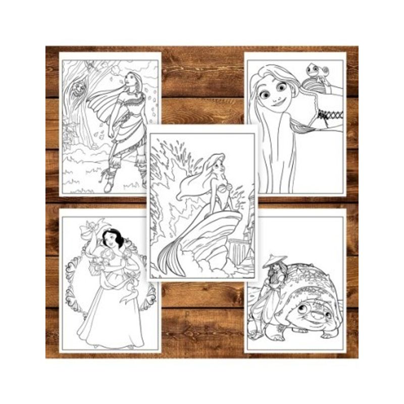 Carti si Birotica - Carti - Carti pentru copii - Carti de colorat - Carte de colorat pentru copii , 50 de ilustratii Printese din Desene - Volumul I, 106 pagini, A5 - Infinity.ro
