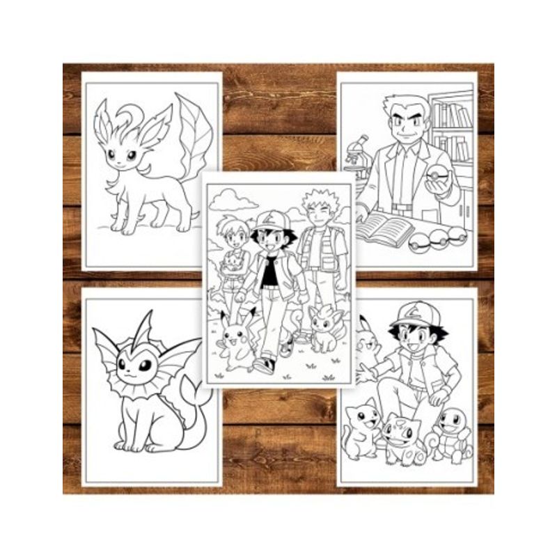 Carti si Birotica - Carti - Carti pentru copii - Carti de colorat - Carte de colorat pentru copii , 50 de ilustratii Pokemon - Volumul IV, 106 pagini, A5 - Infinity.ro