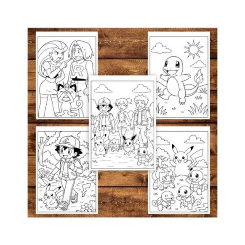 Carti si Birotica - Carti - Carti pentru copii - Carti de colorat - Carte de colorat pentru copii , 50 de ilustratii Pokemon - Volumul IV, 106 pagini, A5 - Infinity.ro