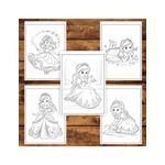 Carti si Birotica - Carti - Carti pentru copii - Carti de colorat - Carte de colorat pentru copii , 50 de ilustratii Printese Dragute - Volumul II, 106 pagini, A5 - Infinity.ro