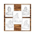 Carti si Birotica - Carti - Carti pentru copii - Carti de colorat - Carte de colorat pentru copii , 50 de ilustratii Printese Dragute - Volumul I, 106 pagini, A5 - Infinity.ro