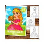 Carti si Birotica - Carti - Carti pentru copii - Carti de colorat - Carte de colorat pentru copii , 50 de ilustratii Printese Dragute - Volumul I, 106 pagini, A5 - Infinity.ro