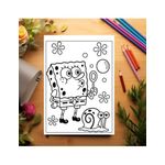Carti si Birotica - Carti - Carti pentru copii - Carti de colorat - Carte de colorat pentru copii , 50 de ilustratii Spongebob, 106 pagini, A5 - Infinity.ro