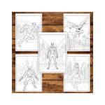 Carti si Birotica - Carti - Carti pentru copii - Carti de colorat - Carte de colorat pentru copii , 50 de ilustratii Supereroi - Volumul II, 106 pagini, A5 - Infinity.ro