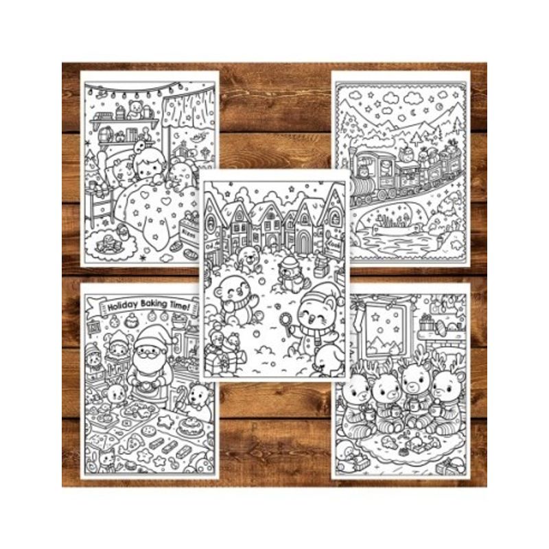 Carti si Birotica - Carti - Carti pentru copii - Carti de colorat - Carte de colorat pentru copii , 50 de ilustratii Sarbatori Dragastoase, 106 pagini, A5 - Infinity.ro