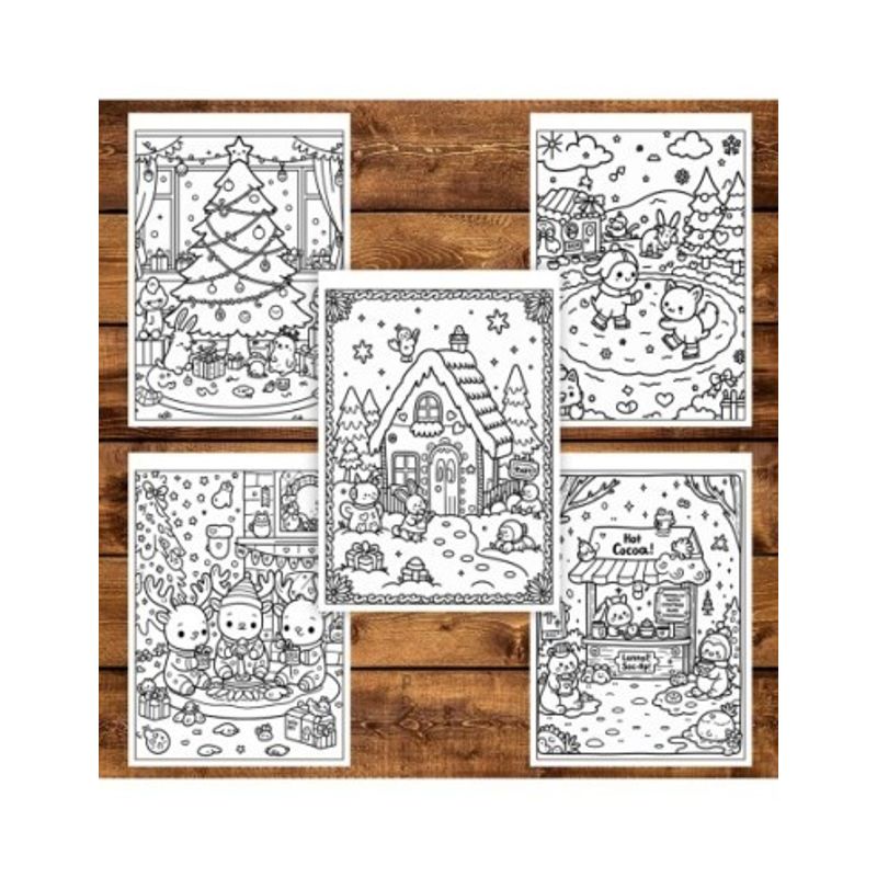 Carti si Birotica - Carti - Carti pentru copii - Carti de colorat - Carte de colorat pentru copii , 50 de ilustratii Sarbatori Dragastoase, 106 pagini, A5 - Infinity.ro