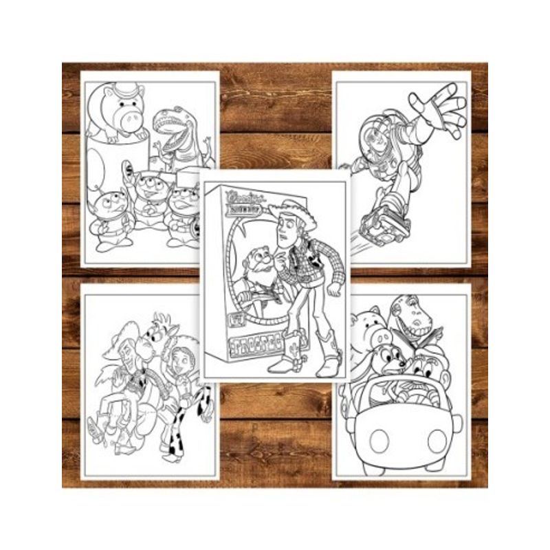 Carti si Birotica - Carti - Carti pentru copii - Carti de colorat - Carte de colorat pentru copii , 50 de ilustratii Toy Story, 106 pagini, A5 - Infinity.ro