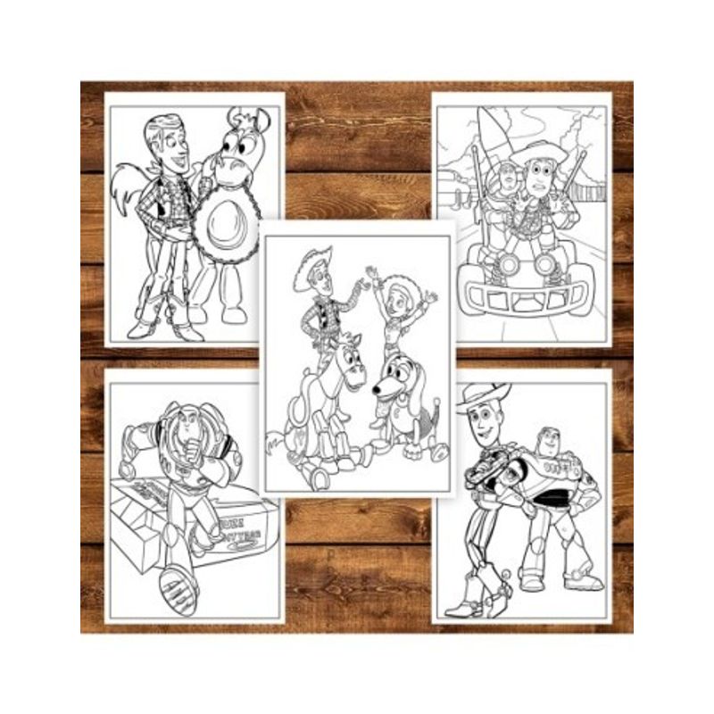 Carti si Birotica - Carti - Carti pentru copii - Carti de colorat - Carte de colorat pentru copii , 50 de ilustratii Toy Story, 106 pagini, A5 - Infinity.ro
