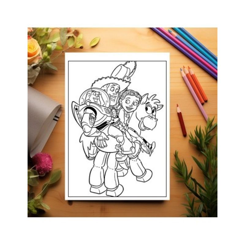 Carti si Birotica - Carti - Carti pentru copii - Carti de colorat - Carte de colorat pentru copii , 50 de ilustratii Toy Story, 106 pagini, A5 - Infinity.ro