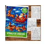 Carti si Birotica - Carti - Carti pentru copii - Carti de colorat - Carte de colorat pentru copii , 50 de ilustratii Vitralii de Craciun, 106 pagini, A5 - Infinity.ro