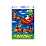 Carti si Birotica - Carti - Carti pentru copii - Carti de colorat - Carte de colorat pentru copii , 50 de ilustratii Vitralii de Craciun, 106 pagini, A5 - Infinity.ro