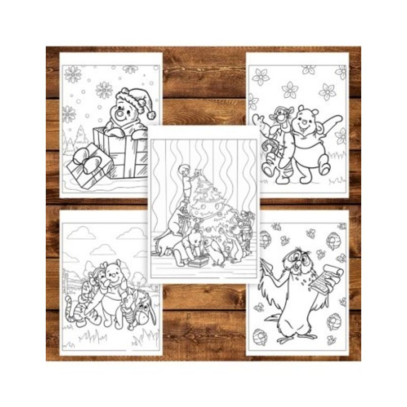 Carti si Birotica - Carti - Carti pentru copii - Carti de colorat - Carte de colorat pentru copii , 50 de ilustratii Winnie-the-Pooh - Volumul II, 106 pagini, A5 - Infinity.ro