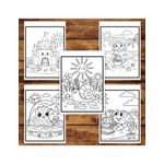 Carti si Birotica - Carti - Carti pentru copii - Carti de colorat - Carte de colorat pentru copii, 45 de ilustratii Vara, 96 pagini, A5 - Infinity.ro