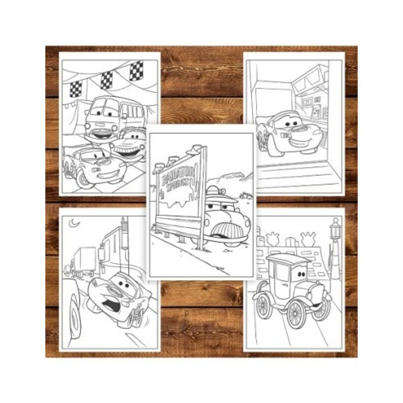 Carti si Birotica - Carti - Carti pentru copii - Carti de colorat - Carte de colorat pentru copii, 40 de ilustratii Cars - Volumul II, 86 pagini, A5 - Infinity.ro