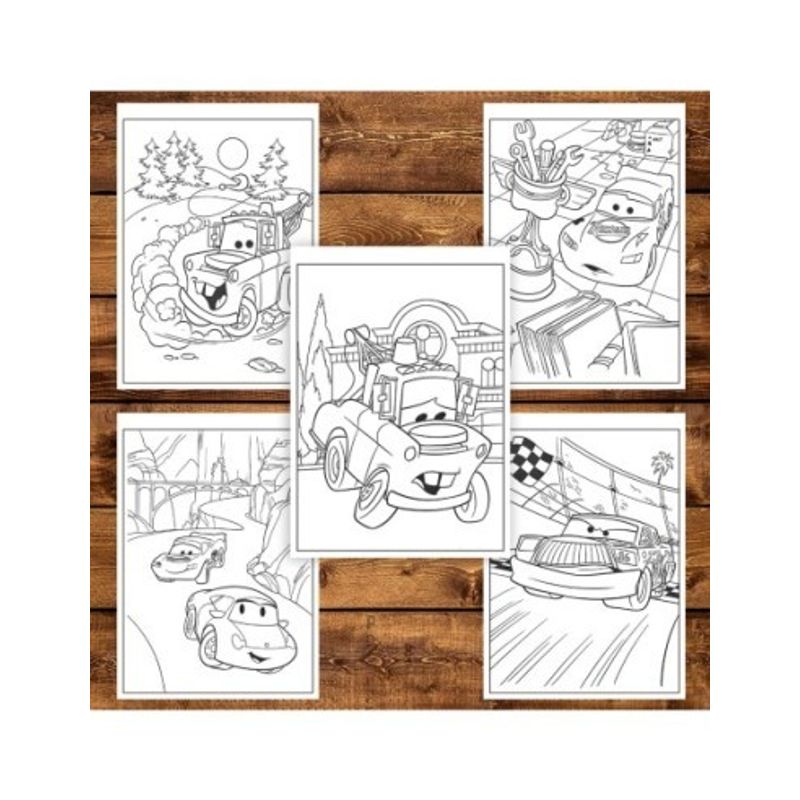 Carti si Birotica - Carti - Carti pentru copii - Carti de colorat - Carte de colorat pentru copii, 40 de ilustratii Cars - Volumul II, 86 pagini, A5 - Infinity.ro