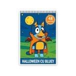 Carti si Birotica - Carti - Carti pentru copii - Carti de colorat - Carte de colorat pentru copii, 48 de ilustratii Halloween cu Bluey, 102 pagini, A5 - Infinity.ro