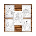 Carti si Birotica - Carti - Carti pentru copii - Carti de colorat - Carte de colorat pentru copii, 40 de ilustratii Printese din Desene - Volumul IV, 86 pagini, A5 - Infinity.ro