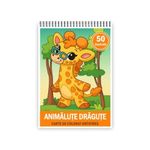 Carti si Birotica - Carti - Carti pentru copii - Carti de colorat - Carte de colorat pentru copii, 50 de ilustratii Animalute Dragute, 106 pagini, A5 - Infinity.ro