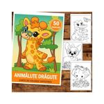 Carti si Birotica - Carti - Carti pentru copii - Carti de colorat - Carte de colorat pentru copii, 50 de ilustratii Animalute Dragute, 106 pagini, A5 - Infinity.ro