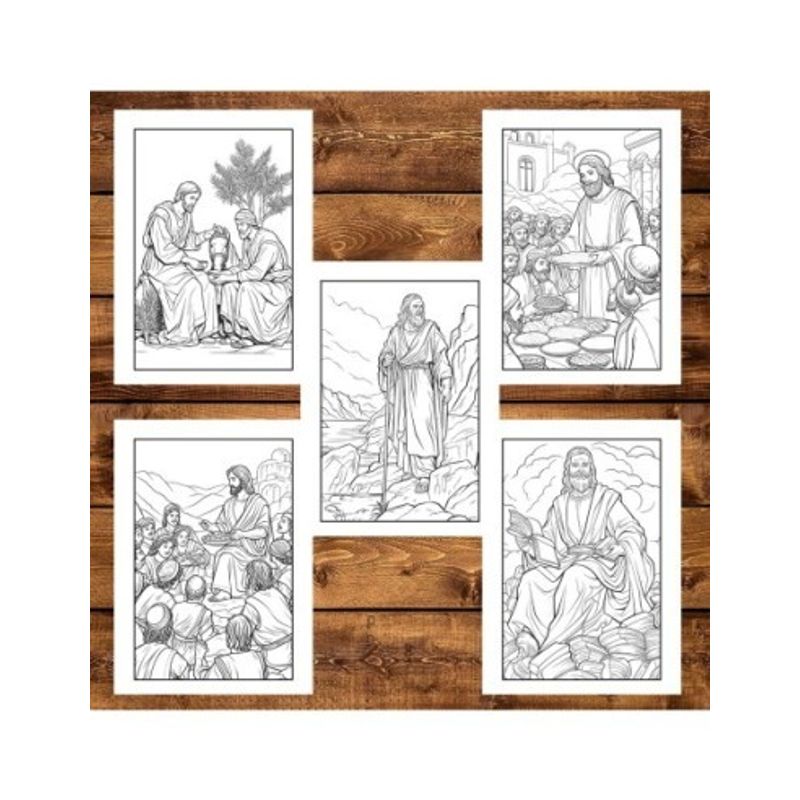 Carti si Birotica - Carti - Carti pentru copii - Carti de colorat - Carte de colorat pentru copii, 50 de ilustratii Biblice - Volumul I, 106 pagini, A5 - Infinity.ro