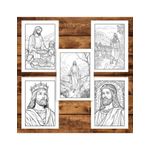 Carti si Birotica - Carti - Carti pentru copii - Carti de colorat - Carte de colorat pentru copii, 50 de ilustratii Biblice - Volumul II, 106 pagini, A5 - Infinity.ro