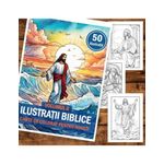Carti si Birotica - Carti - Carti pentru copii - Carti de colorat - Carte de colorat pentru copii, 50 de ilustratii Biblice - Volumul II, 106 pagini, A5 - Infinity.ro