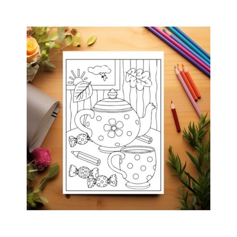 Carti si Birotica - Carti - Carti pentru copii - Carti de colorat - Carte de colorat pentru copii, 50 de ilustratii Lumea Dulcurilor, 106 pagini, A5 - Infinity.ro