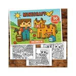 Carti si Birotica - Carti - Carti pentru copii - Carti de colorat - Carte de colorat pentru copii, 50 de ilustratii Minecraft - Volumul III, 106 pagini, A5 - Infinity.ro