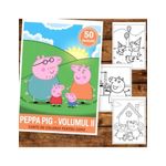 Carti si Birotica - Carti - Carti pentru copii - Carti de colorat - Carte de colorat pentru copii, 50 de ilustratii Peppa Pig - Volumul II, 106 pagini, A5 - Infinity.ro