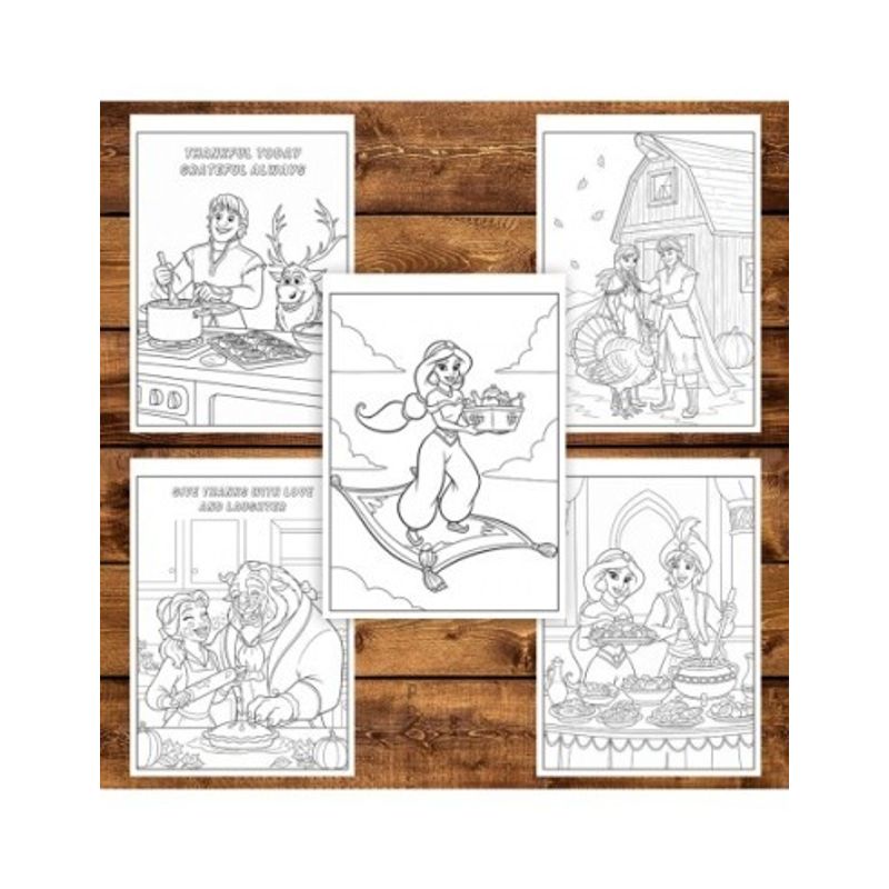 Carti si Birotica - Carti - Carti pentru copii - Carti de colorat - Carte de colorat pentru copii, 50 de ilustratii Printese din Desene - Volumul VI, 106 pagini, A5 - Infinity.ro