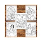 Carti si Birotica - Carti - Carti pentru copii - Carti de colorat - Carte de colorat pentru copii, 50 de ilustratii Printese din Desene - Volumul V, 106 pagini, A5 - Infinity.ro